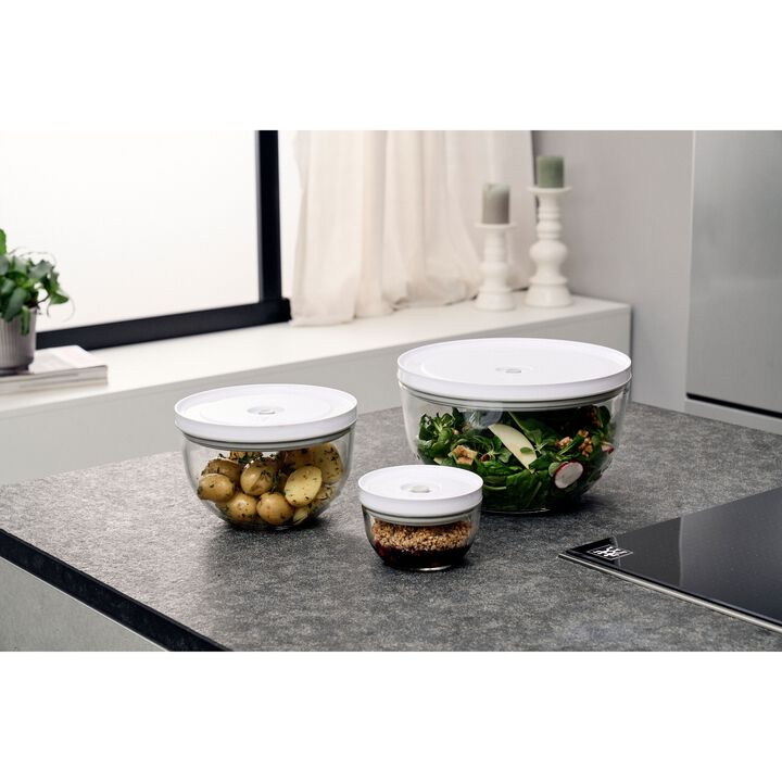 FRESH & SAVE VACUUM GLASS BOWLS EXPANDER SET S/M/L 6PC, large 3