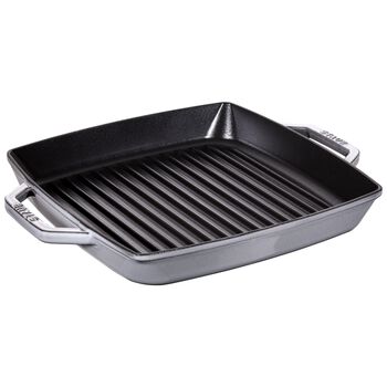 28 x 28 cm square Cast iron Grill pan graphite-grey,,large 1