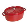 6.75 l cast iron oval Cocotte, cherry - Visual Imperfections,,large