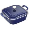 Ceramic - Covered Baking Dishes, 9-inch, Square, Covered Baking Dish, Dark Blue, small 2