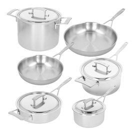 Demeyere Industry 5, 10 Piece 18/10 Stainless Steel Cookware set