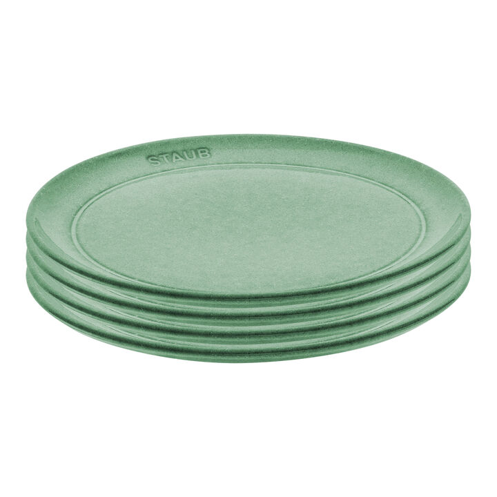 Set di piatti, 4-pz. / 20 cm, salvia, Ceramica, large 1