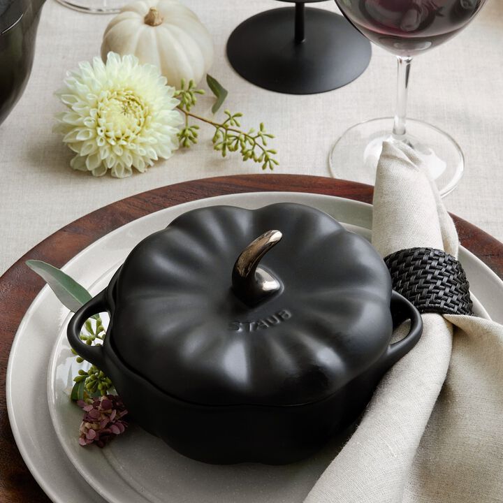 Ceramique, Cocotte 15 cm, calabaza, Negro, Cerámica, large 2