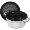 Cast Iron - Round Cocottes, 4 qt, round, Cocotte, white truffle, small 2