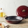 Braisers, 30 cm round Cast iron Saute pan grenadine-red, small 8