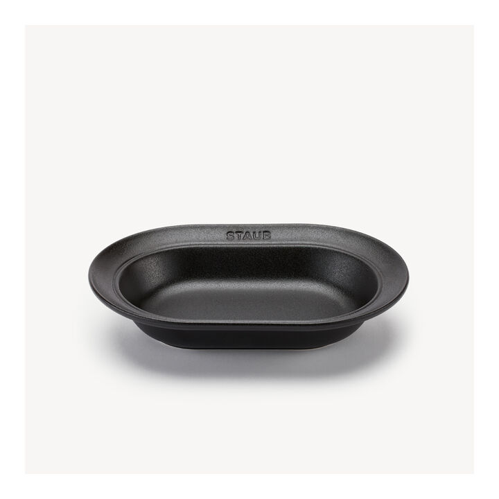 Dining Line, オーバルプレート 25 cm, セラミック, ブラック, large 2
