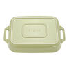 Stoneware, 3-pc, Rectangular Baking Dish Set, light green, small 11