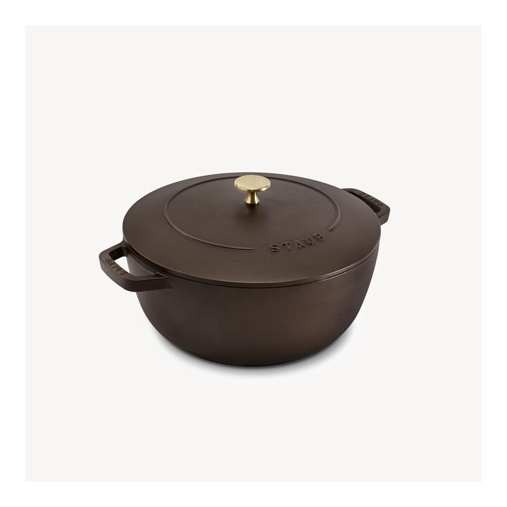 La Cocotte, 26 cm round Cast iron French oven chocolate, large 2