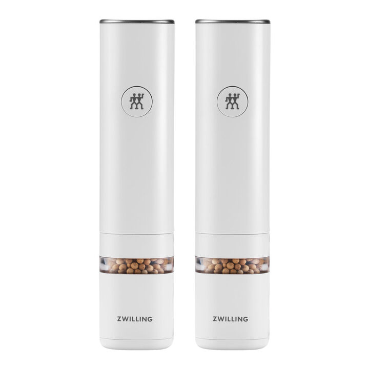 ELECTRIC SALT AND PEPPER MILL SET - WHITE, large 1