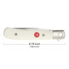 Outdoor, 3-inch, Flipper Folding Pocket Knife, White G10, small 5