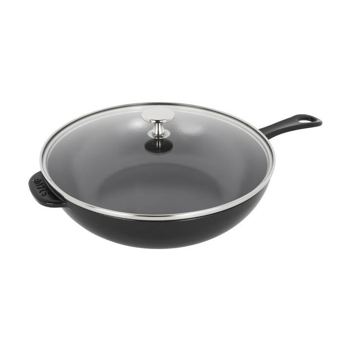 Cast Iron, 10-inch, Daily Pan With Glass Lid, Black Matte, large 1