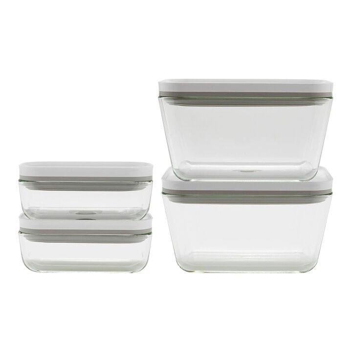 Fresh & Save, 4-pc, Vacuum Box Set, Glass, Grey, large 1