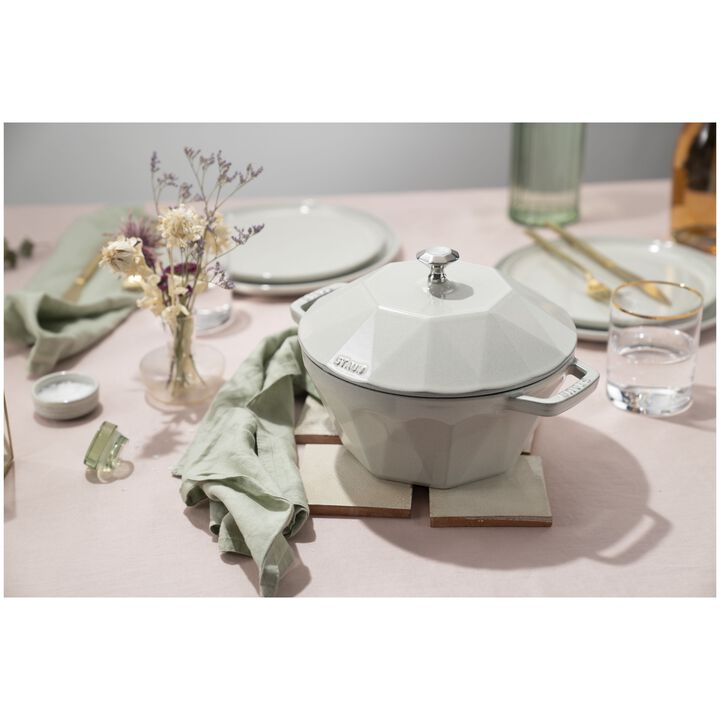 La Cocotte, 2.8 l cast iron Diamond Cocotte, white truffle, large 4