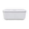large Divided Meal Prep Container, plastic, white-grey,,large