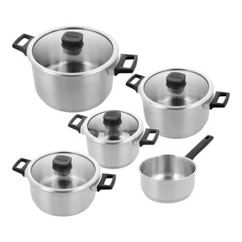 Tencere ve Tava Seti | 18/10 Paslanmaz Çelik | 5-parça,,large 1