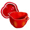 Ceramic Cocotte | Portakal Kırmızısı | 11 cm | 450 ml | Kırmızı Biber,,large