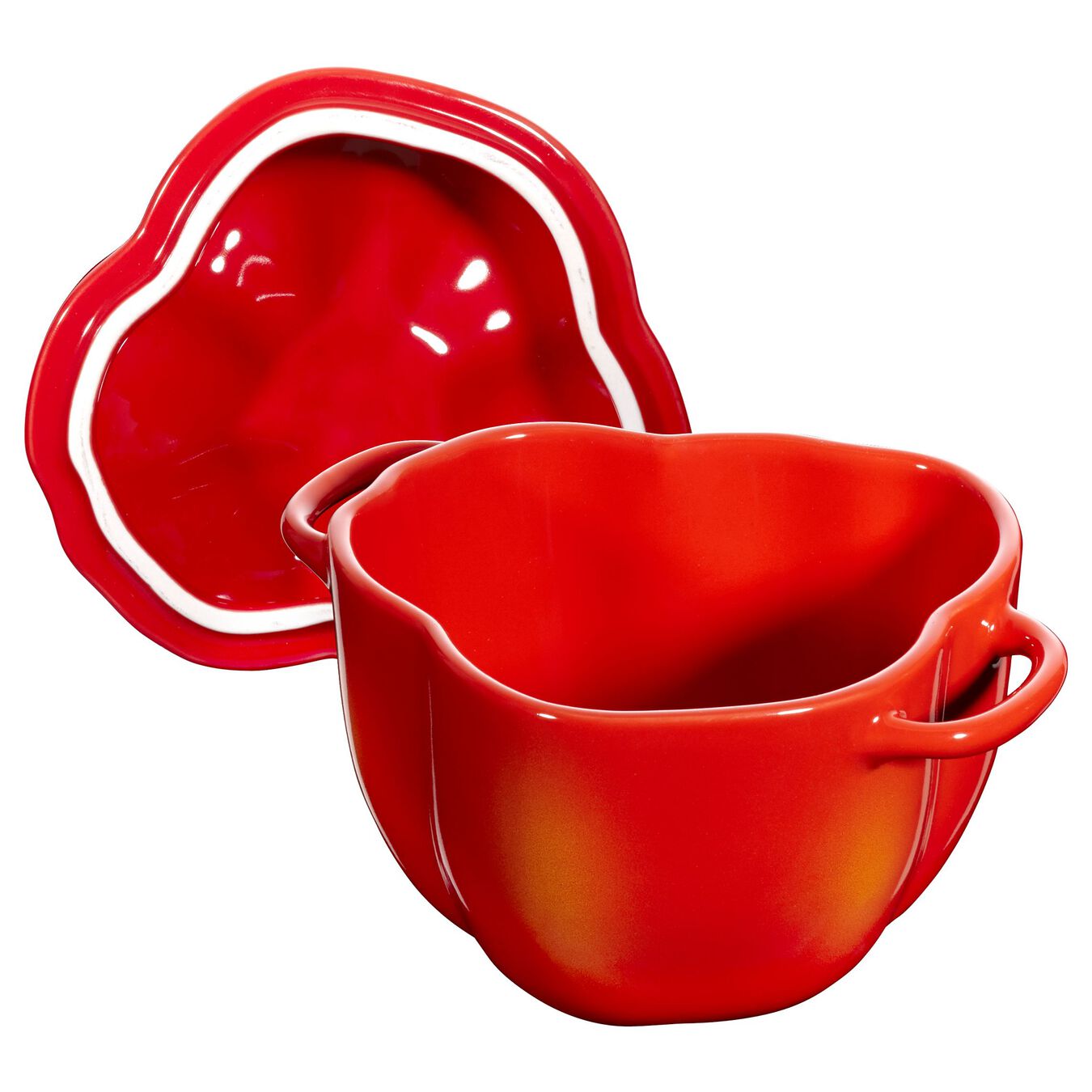 Ceramic Cocotte | Portakal Kırmızısı | 11 cm | 450 ml | Kırmızı Biber,,large 2