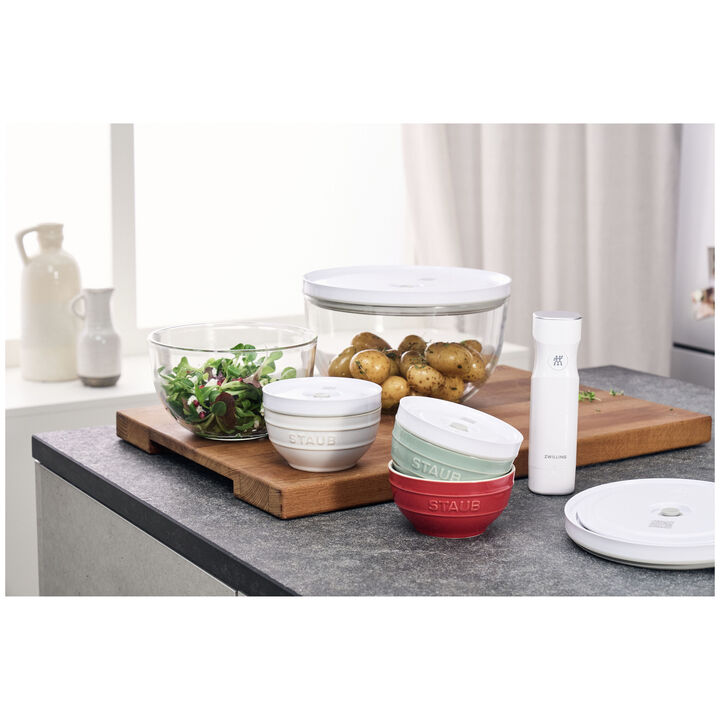 Fresh & Save BOWLS, 真空保存ボウル,セラミックボウル マカロンブルー セット, large 4