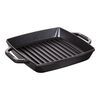 23 x 23 cm square Cast iron Grill pan black,,large