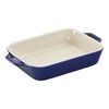 Ceramique, 7.5-x 6.3 inch, rectangular, Baking Dish, dark blue, small 2