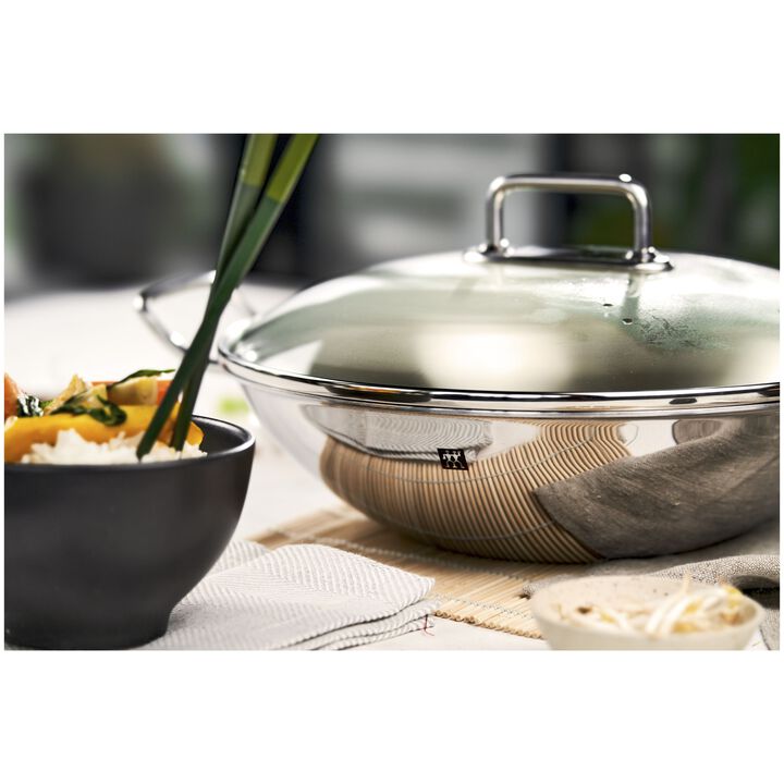 Plus, Wok 32 cm, 18/10 rustfrit stål, large 2