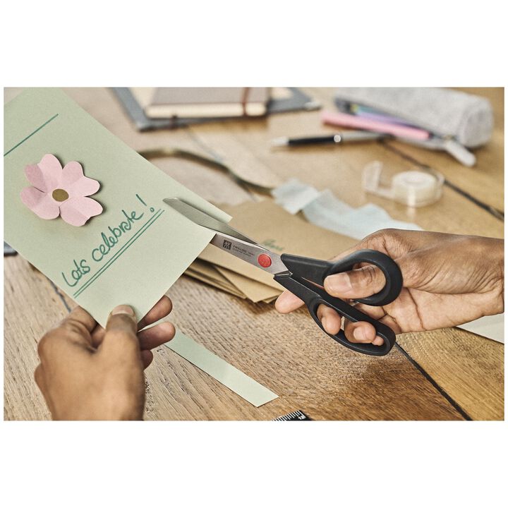 TWIN L, 19 cm, Household shear, black, large 3