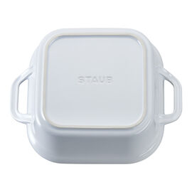 9-inch, Square, Covered Baking Dish, White