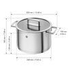 Vitality, 24 cm 18/10 Stainless Steel Stock pot silver, small 5
