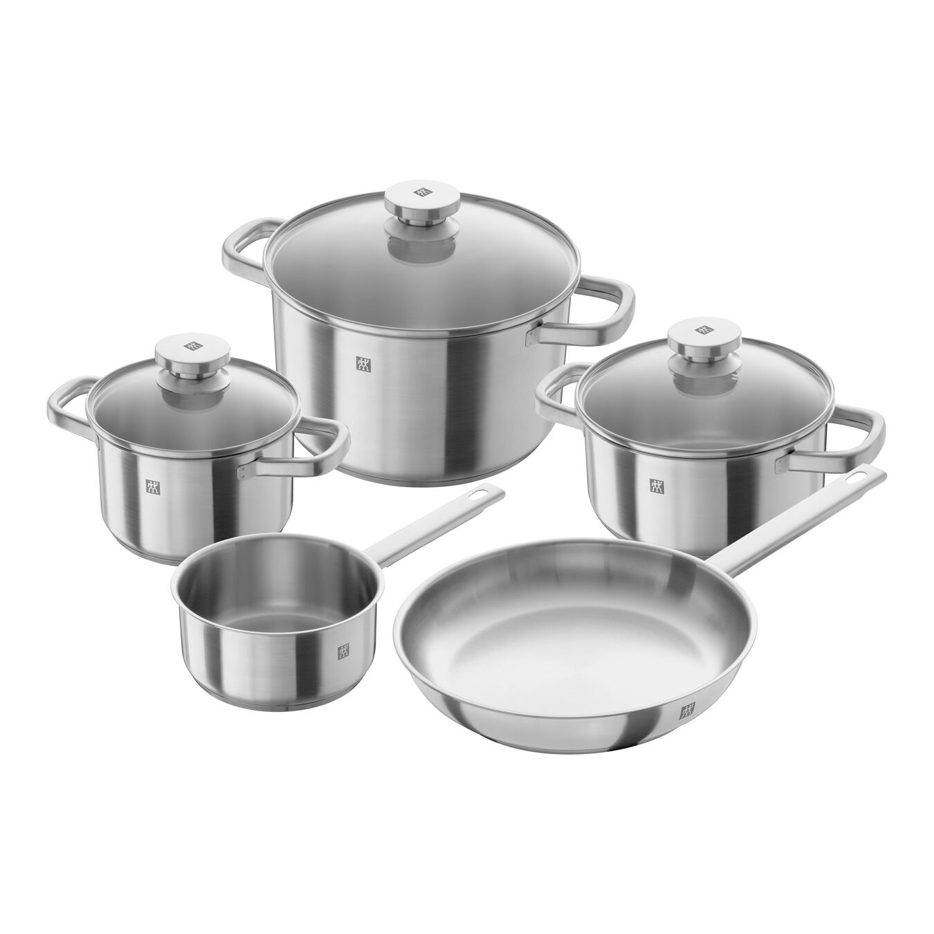 5-pcs 18/10 Stainless Steel Pot set silver,,large 1