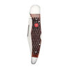 Outdoor, 4-inch, Folding Hunter Pocket Knife With Leather Sheath, Brown Jigged Bone, small 9