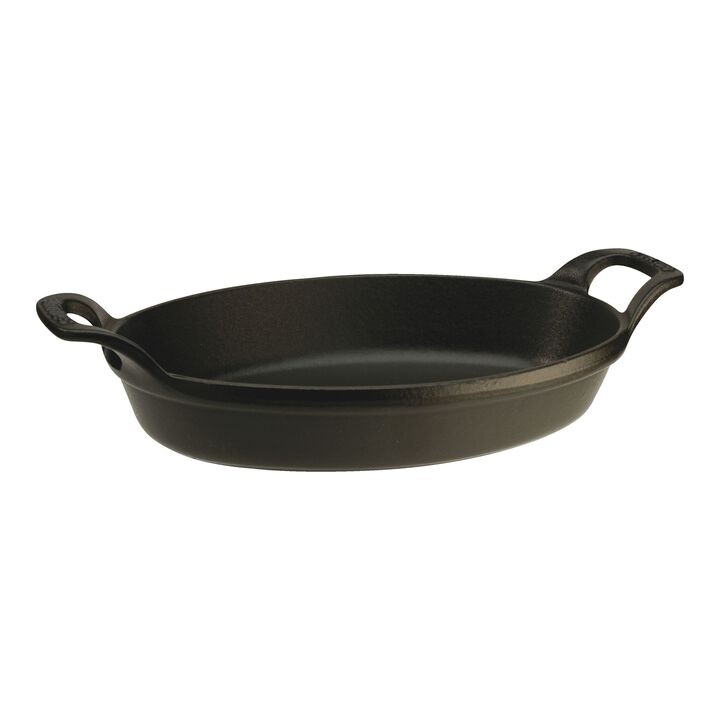 Cast Iron, 12.5-inch, Oval, Oven Dish, Black Matte - Factory Second, large 3
