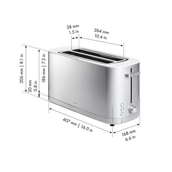 Ekmek Kızartma Makinesi çörek ısıtıcılı | 2 yuva 4 dilim,,large 7