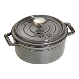 Staub Cast Iron - Round Cocottes, 0.425 qt, round, Cocotte, graphite grey