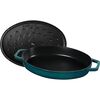 Specialities, 33 cm oval Cast iron Oven dish with lid la-mer, small 5