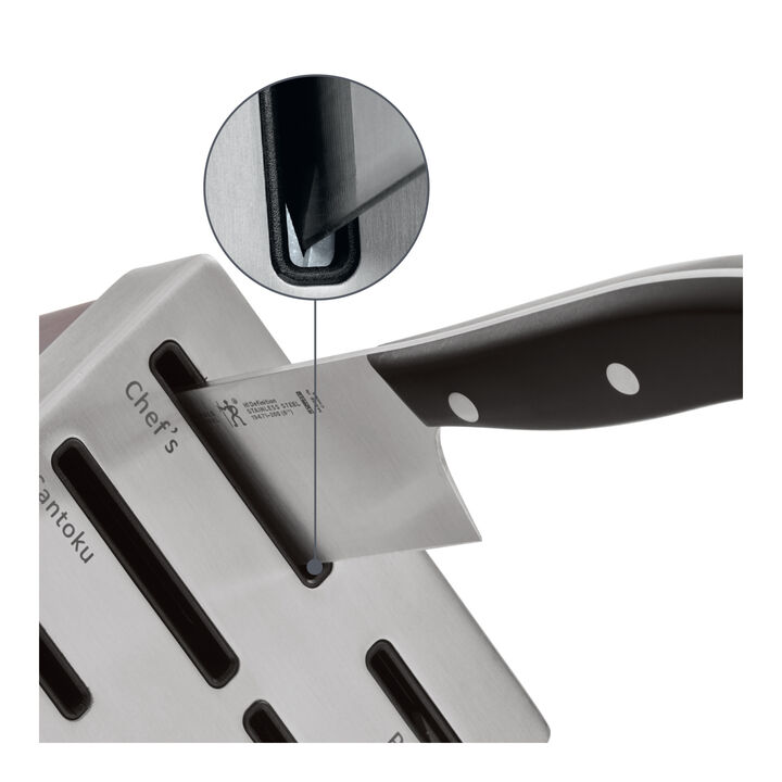 Definition, 7-pcs, Knife block set, brown, large 2