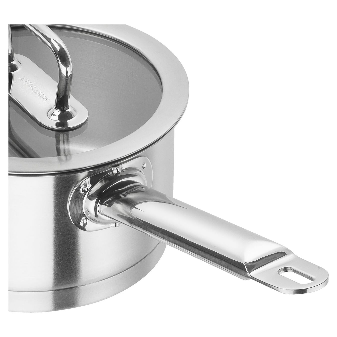 3 l 18/10 Stainless Steel round Sauce pan, silver,,large 2