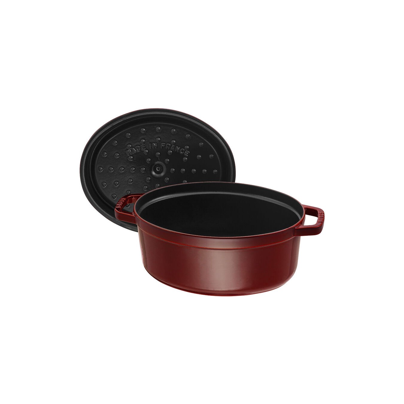 Cocotte 31 cm, oval, Grenadine-Rot, Gusseisen,,large 3