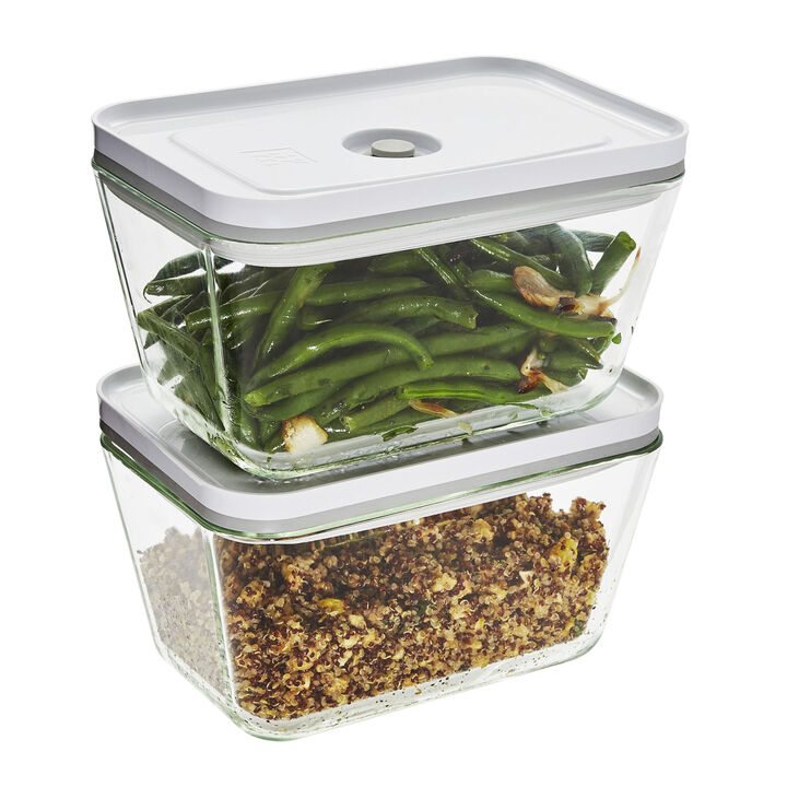 Fresh & Save, L / 2-pc, Large Vacuum Container, Glass, Grey, large 4