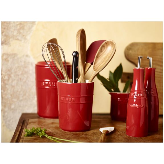 Staub Ceramique 15 cm Ceramic Utensil holder, cherry Official