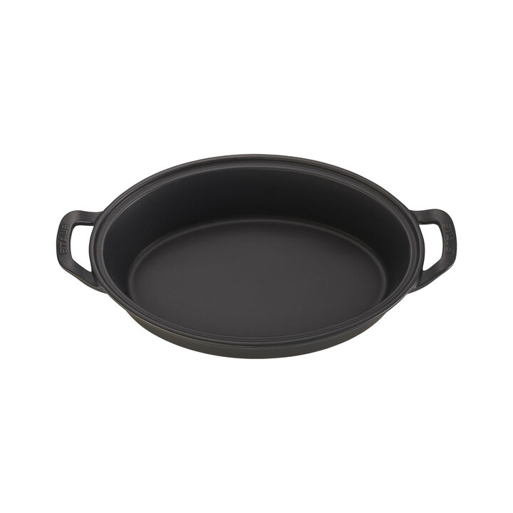 Ceramique,  ceramic Special shape bakeware, black, large 2