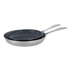 ZWILLING Clad CFX, 2-pc, 18/10 Stainless Steel, Ceramic, Non-stick, Frying pan set, silver