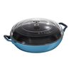 12-inch, Saute pan with glass lid, ice-blue,,large