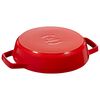 Pans, 20 cm / 8 inch cast iron Frying pan with 2 handles, cherry, small 2