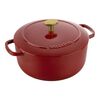 20 cm round Cast iron Cocotte red,,large