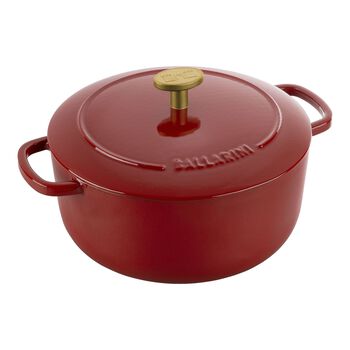 20 cm round Cast iron Cocotte red,,large 1