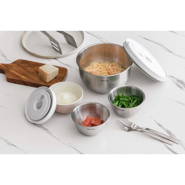 Fresh & Save BOWLS, 真空保存ステンレスボウルSML、真空ポンプセット, large 4