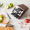 Graphite, 14-pcs, Knife block set, brown, small 2