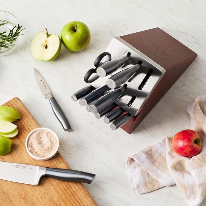 Graphite, 14-pcs, Knife block set, brown, large 2