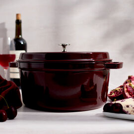 7 qt, Round, Dutch Oven, Grenadine