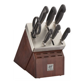 8-pc, Self-Sharpening Knife Block Set , walnut